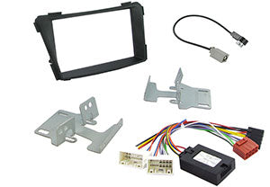 CTKHY05 FULL SILVER DOUBLE DIN FITTING KIT FOR  HYUNDAI i40 - 2011> - SAFE'N'SOUND