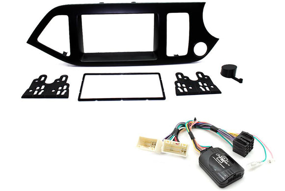 CTKKI25 DOUBLE DIN COMPLETE FITTING KIT  FOR  KIA  PICANTO - 2011 > - SAFE'N'SOUND