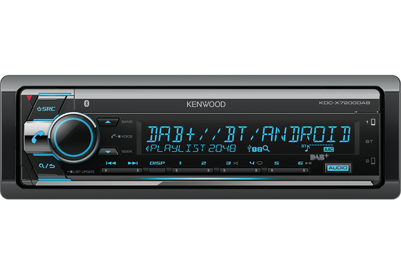 KENWOOD KDC X7200DAB CD-Receiver with Built-in Bluetooth & DAB+ radio. - SAFE'N'SOUND