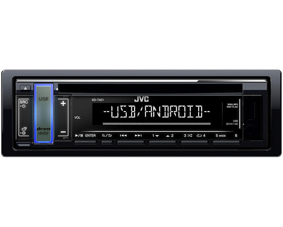 JVC KD T401 USB and Android Car Stereo - SAFE'N'SOUND