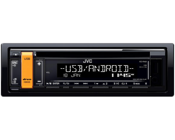 JVC KD R491 Single DIN CD Receiver - SAFE'N'SOUND