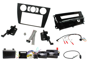 CTKBM16 DOUBLE DIN FULL FITTING KIT FOR BMW BLACK DOUBLE DIN WITH PIANO BLACK ASHTRAY  3 - 2005 - 2012 E90/E91/E92/E93 - SAFE'N'SOUND