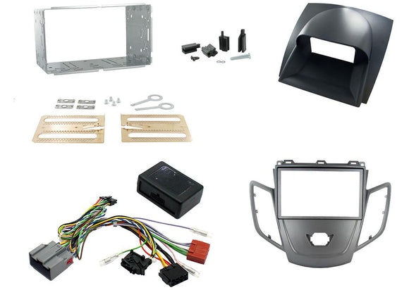 CTKFD04 COMPLETE SILVER DOUBLE DIN FITTING KIT FORD FIESTA - 2008> - SAFE'N'SOUND