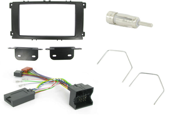 CTKFD24 COMPLETE BLACK DOUBLE DIN FITTING KIT FORD FOCUS MKII - 2007 - 2011 MONDEO - 2007 - 2011 S-MAX - 2007 - 2011 - SAFE'N'SOUND