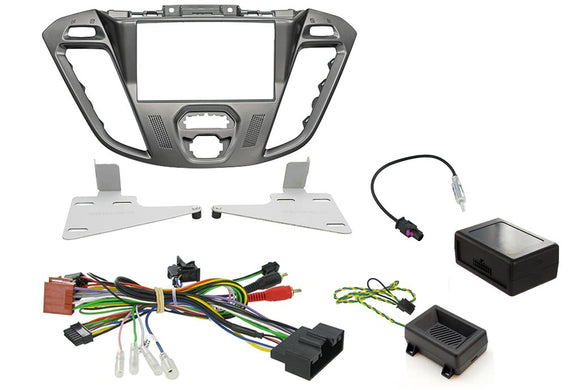 CTKFD41 COMPLETE PHOENIX SILVER DOUBLE DIN FITTING KIT FORD TRANSIT CUSTOM 2013> - SAFE'N'SOUND