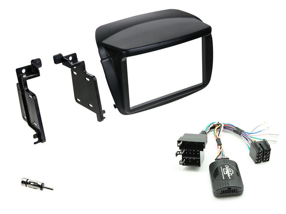 CTKFT11 FULL BLACK DOUBLE DIN FITTING KIT FOR FIAT / VAUXHALL  DOBLO - 2010 - 2015 COMBO - 2012 - 2015 - SAFE'N'SOUND