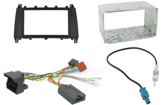 CTKMB01 COMPLETE DOUBLE DIN FITTING KIT MERCEDES C CLASS 2004 - 2006 W203  Note:W203 model. - SAFE'N'SOUND