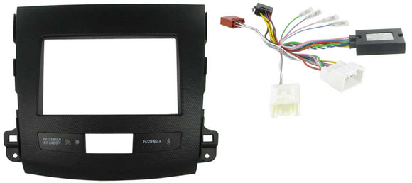 CTKMT01 DOUBLE DIN FITTING KIT FOR MITSUBISHI  OUTLANDER - 2007> AMPLIFIED VEHICLES - SAFE'N'SOUND