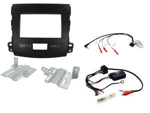CTKMT03 DOUBLE DIN FITTING KIT FOR MITSUBISHI  OUTLANDER - 2007 - 2010   NON AMP - SAFE'N'SOUND