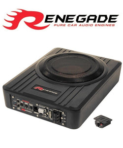 RS800A 8 "(20cm) Underseat Subwoofer with a built-in 100 Watt RMS amplifier. - SAFE'N'SOUND